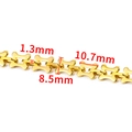Goldene Edelstahlkette in Knochenform für DIY Halsketten und Armbänder Zubehör - 18K Vergoldete Knochenform-Kette 8.5mm