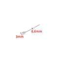 Golden stainless steel eye pin for jewelry making with 3mm outer ring and 0.6mm wire diameter - Gold 0.6x20mm / Eye Pins