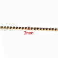 Golden stainless steel claw chain with 2mm black square rhinestones for DIY jewelry - Fine Style / Vacuum 18K Gold Black Dense Stone (B9001)