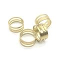 Set de 4 anillos ajustables en oro mate para creación de joyas DIY y accesorios de pelo - Dorado