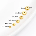 18K gold plated stainless steel spacer beads in various sizes for DIY jewelry making - 3x1.5 / 18K Gold