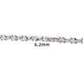 6.2mm wide silver stainless steel clover link chain for DIY necklace jewelry making - Steel Silver Infinity Chain 6.2mm