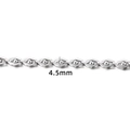 Silver stainless steel 4.5mm hexagon link chain with nested beads for DIY jewelry - Rhombus Bead Chain (4.5mm) / Steel