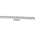 4.6mm stainless steel Cuban link chain with detailed silver metallic weave texture - Indented NK Chain (4.6mm) / Steel