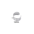 10mm wide stainless steel adjustable open ring band with hanging loop for DIY jewelry - Solder Loop Open Style (10mm) / Steel
