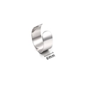 Polished silver stainless steel 6mm open band ring with adjustable minimalist design - Smooth Open Style (6mm) / Steel