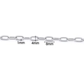 Λεπτομερής όψη οβάλ αλυσίδας 1x4x8mm από ανοξείδωτο ατσάλι για κατασκευή κοσμημάτων - Χρώμα Ατσαλιού Κλειστή Οβάλ Αλυσίδα 1x4x8mm