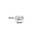Fermoir mousqueton en acier inoxydable poli de 18mm pour création bijoux - 6x18mm / Acier