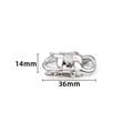 Fermoir mousqueton en acier inoxydable argenté pour la création de bijoux, taille 36mm - 14x36mm / Acier