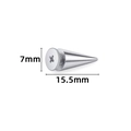 Punk style stainless steel cross screw cone charm for DIY jewelry making 15.5mm size - Steel Color Cross Screw Cone Pendant / 15.5mm