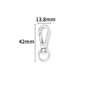 Silver lobster clasp swivel snap hook, 42mm metal spring buckle for DIY accessories - Gate Clasp (42mm)