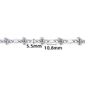 Polished stainless steel coffee bean chain with 5.5mm and 10.8mm size dimensions - Steel Color Knotted Pig Nose Link (5.5mm)