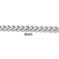 Detailed 6mm stainless steel curb wheat chain necklace for DIY jewelry making - Reversible Chain / 6mm / Steel