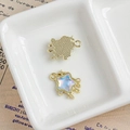 Golden star pendant with opal-like stone and comet tail detail for DIY jewelry - Blue Planet Star (2#)