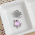 Ciondolo a stella rosa con perle e cristalli per creazione gioielli fai-da-te - Meteora Rosa (8#)