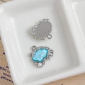 Light blue enamel star and cloud charm with pearls for DIY jewelry making - Light Blue Enamel Cloud Design (8#)