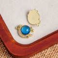 Goldener Sonnen Mond Anhänger mit blauem Harz, Perlen und Kristallen für DIY Schmuck - Dunkelblauer Sternenhimmel Goldener Stern Mond Anhänger (14#)