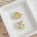 Ciondoli a stella dorati con strass lucidi per la creazione di gioielli fai-da-te raffinati - Stella d'Oro con Intarsio di Strass (18#)