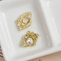 Gold star-shaped alloy pendants with oval crystal and rhinestones for DIY jewelry - Starry Eye Frame Design (21#)