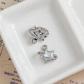 Ciondoli a stella in lega con intarsio in madreperla per creazione gioielli DIY - Stella di Conchiglia Blu (23#)