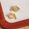 Sonne und Mond Planetenanhänger-Set in Gold mit Harzperle für DIY Schmuckherstellung - Rosa-orange Glitzer Goldner Planet Anhänger (26#)