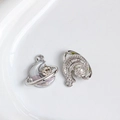 Mond-Anhänger in Silber mit lila Emaille und Kristallen für DIY-Schmuckherstellung - 36# (Hellviolett Farbverlauf Planet Mond mit Strass Silber)
