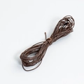 Dark brown waxed cotton cord roll for DIY jewelry weaving and handmade crafts - Dark Brown 0.8mm Waxed Cord (5m)