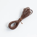 Deep brown waxed cotton cord roll for DIY jewelry weaving and leather stitching craft - Medium Brown 0.8mm Waxed Cord (5m)