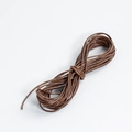 Brown waxed cord for DIY jewelry making and handmade leather sewing crafts - Medium Brown 1.0mm Waxed Cord (5m)