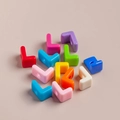 L-shaped colorful acrylic alphabet beads for DIY handmade jewelry and phone chains - Single / Mixed Colors L