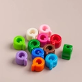 Colorful acrylic letter Q beads set with large holes for DIY jewelry and accessories - Single / Mixed Colors Q