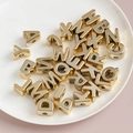 Polished gold acrylic alphabet beads with large holes for DIY jewelry making and crafts - Single / Gold Mixed Letters