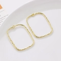 Paar onregelmatige gouden rechthoekige hangers met gehamerde textuur voor DIY-sieraden - Gouden Onregelmatige Gehamerde Rechthoekige Stijl (1#)