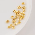 14K gold plated C-shape crimp bead covers for DIY jewelry making accessories - 3mm (Approx 0.05g) / 18K Gold