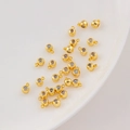 Perline stopper placcate oro 14K con anima in silicone e gancio per gioielli fai da te - 3mm / Oro 18K