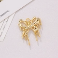 Polished golden butterfly pendant with liquid metal aesthetic and hollow wing details - Gold Fluid Lava Hollow Style (3#)