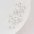 Polished silver C-shaped moon jewelry beads and clasp for DIY bracelet making - 3mm (Approx 0.05g) / White Silver