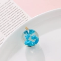 Luminous blue sky and clouds resin ball pendant with golden metal clasp - Bright Blue Sky Cloud (2#)
