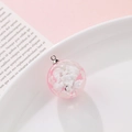 Pendentif lumineux en résine fait main avec design de nuages et fermoir en métal argenté - Nébuleuse Rose Nuage Blanc (5#)