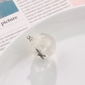 Pendentif en résine lumineuse avec nuages et oiseau volant dans une sphère cristal - Paysage Miniature Transparent (10#)
