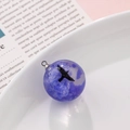 Pendentif lumineux en résine violette avec silhouette d'oiseau noir en sphère - Oiseau Nébuleuse Pourpre de Rêve (11#)