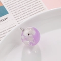 Pendentif en résine violette fait main avec nuages blancs et fermoir en métal argenté - Nuage Miniature Violet Clair (13#)