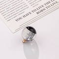 Luminous round resin necklace pendant with blue sky cloud effect and black glossy top - Large / Black Base Silver Powder Scenery (1#16mm)