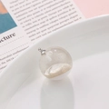 Pendentif boule de neige en résine lumineuse avec sable blanc pour collier DIY - Texture Scintillante Boule de Neige (18#)