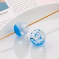 Perle en résine lumineuse ciel bleu avec nuages blancs et trou pour bijoux DIY - Perle de Ciel à Trou Traversant (20#)