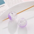 Pendentif en résine violette lumineuse avec nuages blancs pour création de bijoux DIY - Perle de Nuage Dégradé Violet (21#)