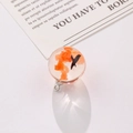 Luminous resin ball pendant with sunset clouds and flying bird silhouette detail - Orange Smoke Bird (6#16mm)