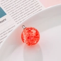 Pendentif sphérique en résine avec fleurs éternelles rouges pour bijoux DIY - Boule de Fleurs Séchées Rouges (24#)