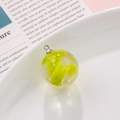 Pendentif sphérique lumineux avec nuages de mousse verte en résine pour bijoux DIY - Style Miniature Mousse Verte (26#)