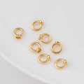 Polished 18k gold closed jump rings with bead cups for jewelry making and DIY crafts - Single Piece Price / 18K Gold